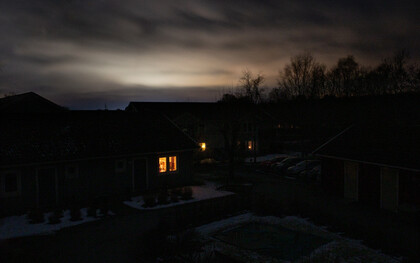 Interruzione di corrente notturna a Tuntorp, Brastad, comune di Lysekil, Svezia, 2023