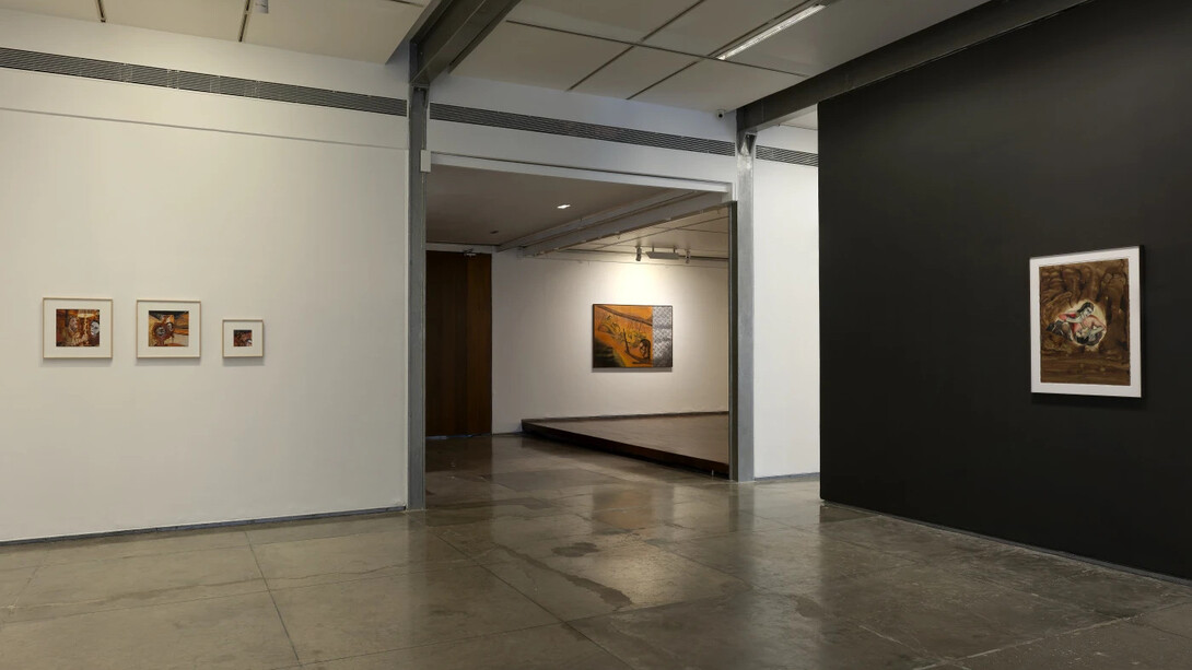 Anju Dodiya, The geometry of ash, exhibition view. Courtesy of Chemould