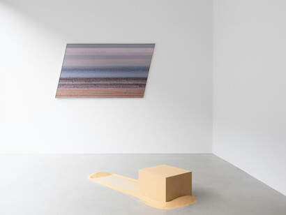 Michel François, Rotopaintings and yawning stones, exhibition view. Courtesy of Xavier Hufkens