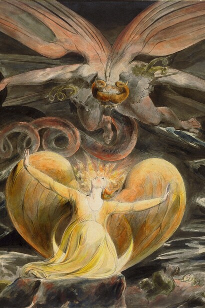Attraverso l’uso di simboli come lo spettro, il convento o il sogno premonitore, il romanzo gotico indaga le zone oscure dell’animo umano. William Blake, "Il Grande Drago Rosso e la donna vestita di sole", 1803-05, National Gallery of Art, Washington, USA