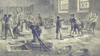 Interno della Zecca (da un disegno del 1820 circa). Il signoraggio è uno degli aspetti meno compresi dell’economia, ma influenza ogni nostra transazione quotidiana