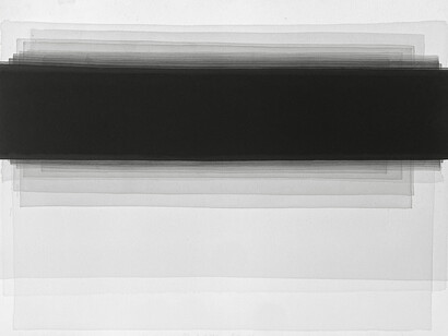 Joachim Bandau, Black watercolor, 2022. Courtesy of the artist and Galerie Maubert