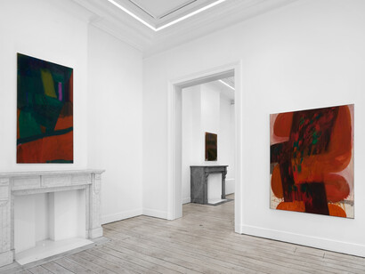 Albert Irvin, Early work from the '60s, exhibition view. Courtesy of Nino Mier Gallery