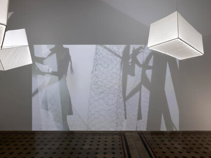 Joan Jonas, Empty rooms II, exhibition view. Courtesy of Galleria Raffaella Cortese