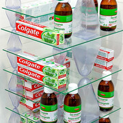 Patrick Jackson, Untitled (Colgate), 2013, Glass, "Colgate" tooth paste, medical water, plastic, 23 5/8 x 8 1/4 x 8 1/4 in. Courtesy Galerie GP & N Vallois, Paris