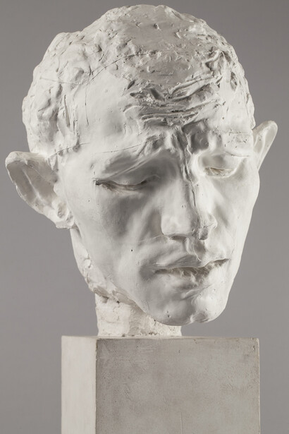 Auguste Rodin, Pierre de Wissant, tête type C, Vers 1885-1886, Plâtre, H. 48,30 L. 28,70 P. 28,00 cm S. 438