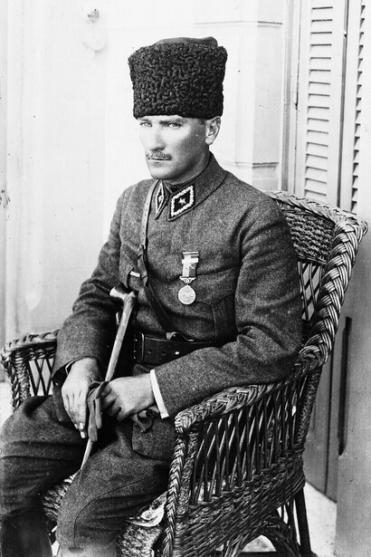 Mustafa Kemal in 1922, who entered the city the day after the liberation of Izmir from the Greek occupation