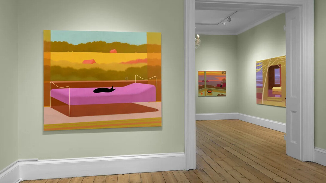 Alfie Caine, Rivers and rooftops, vista della mostra. Cortesia della Galleria Massimo De Carlo