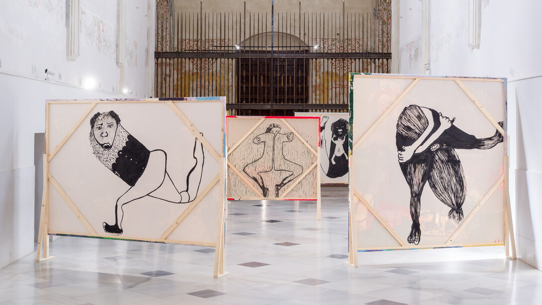 Virginia Chihota, Kupinduka, vista de exhibición. Cortesía del Centro Andaluz de Arte Contemporáneo