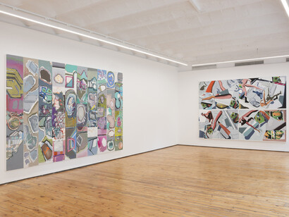 Luis Gordillo, Diccionario proteínico, vista de exhibición. Cortesía de Prats Nogueras Blanchard