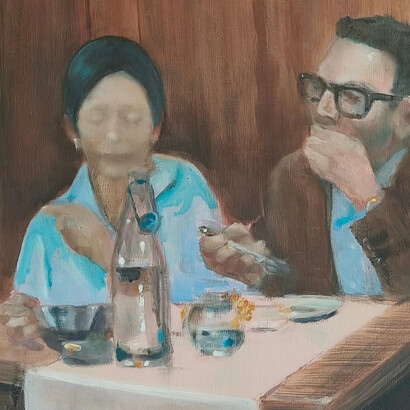 Helen O'Sullivan-Tyrrell, Fade street social, 2025. Courtesy of Solomon Fine Art