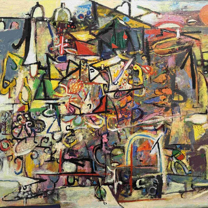 Wosene Worke Kosrof, My dream garden (detail), 2025. Courtesy of Skoto Gallery