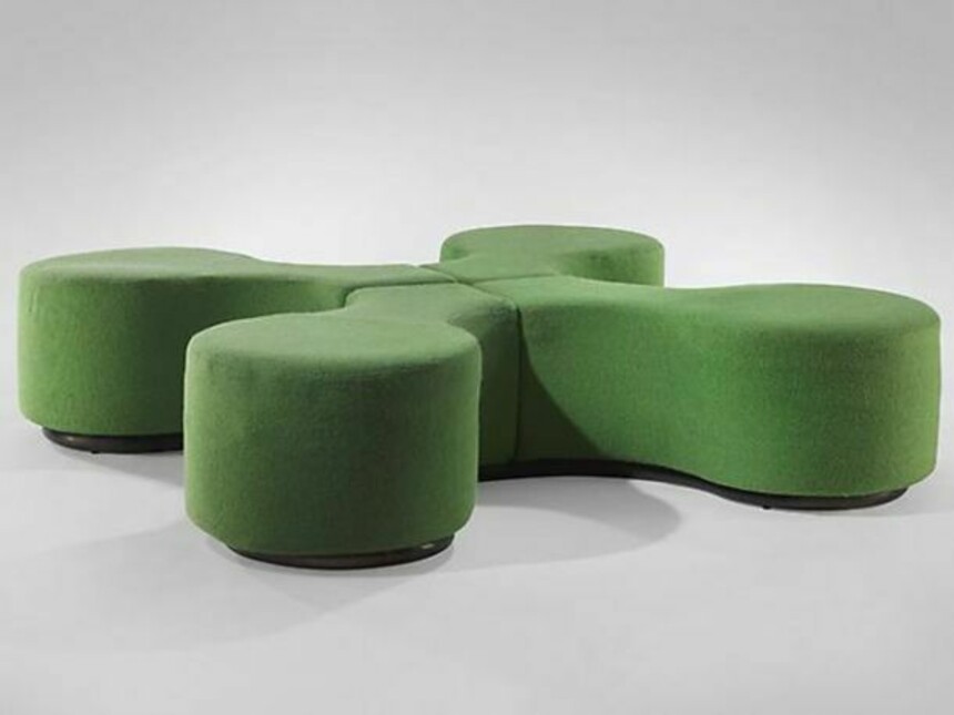 Joseph Andre Motte, Trêfle Banquette, 1975, Foam and fabric