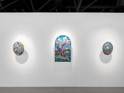 Athi-Patra Ruga, Cameos from the frontier, exhibition view. Courtesy of Whatiftheworld