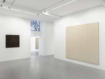 Jean Degottex et Sidival Fila, A minima, vue de l'exposition. Avec l'aimable autorisation de la Galerie Kamel Mennour