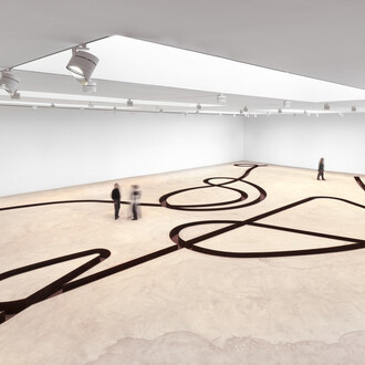Michael Heizer, Negative sculpture, exhibition view. Courtesy of Gagosian