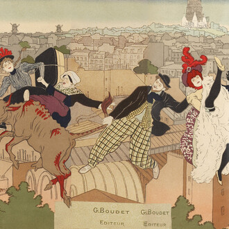 Pierre Vidal, Couverture pour la vie à Montmartre, 1897. Avec l'aimable autorisation du Musée Jean-Jacques Henner