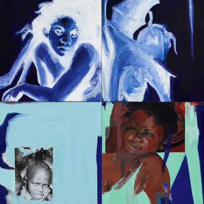 Kudzanai-Violet Hwami, Atom Painting #7, 2025. Courtesy of Victoria Miro Gallery