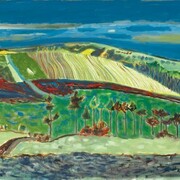 David Martin, Eaglesham Landscape, oil on canvas 76 x 101 cm, 30 x 40 ins