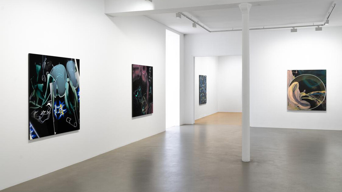 Seth Price, Free fall, exhibition view. Courtesy of Galerie Chantal Crousel