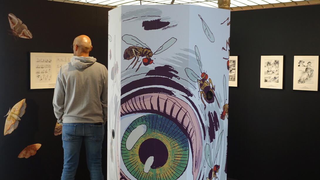 La nature de Wauter Mannaert, vue de l'exposition. Avec l'aimable autorisation du Comic Art Museum
