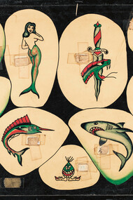 Artwork from 'Vintage Flash Tattoo: 100 Years of Traditional Tattoos from the Collection of Jonathan Shaw', published by powerHouse Books