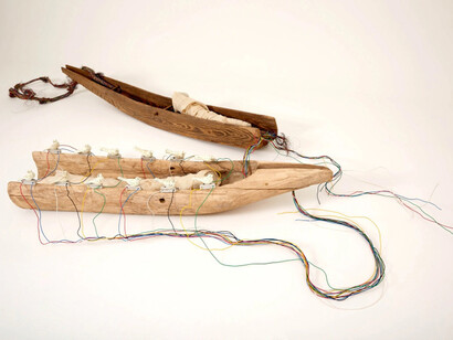 Hijo Nam, Threads of origin, exhibition view. Courtesy of Space776 Gallery