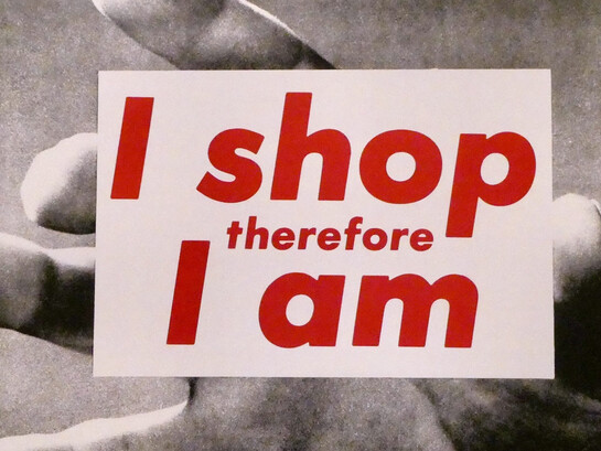 Barbara Kruger, “I Shop Therefore I Am” (1987, detalle)