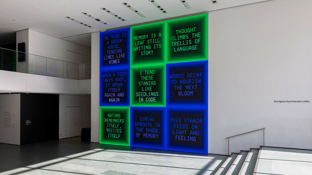 Sasha Stiles, A living poem, exhibition view. Courtesy of MoMA