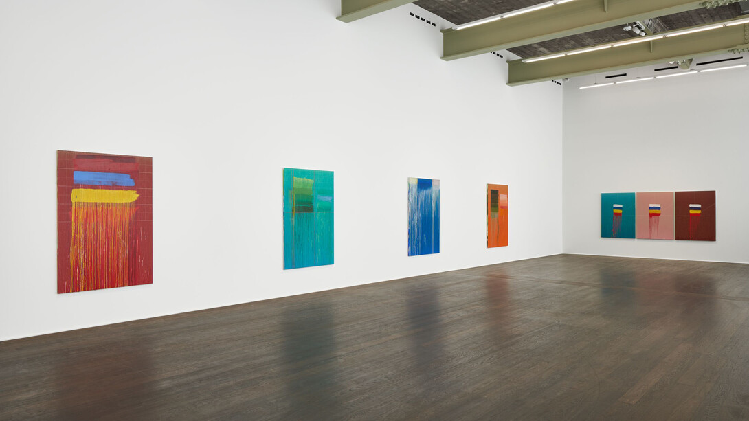 Pat Steir, Song, exhibition view. Courtesy of Hauser and Wirth Gallery