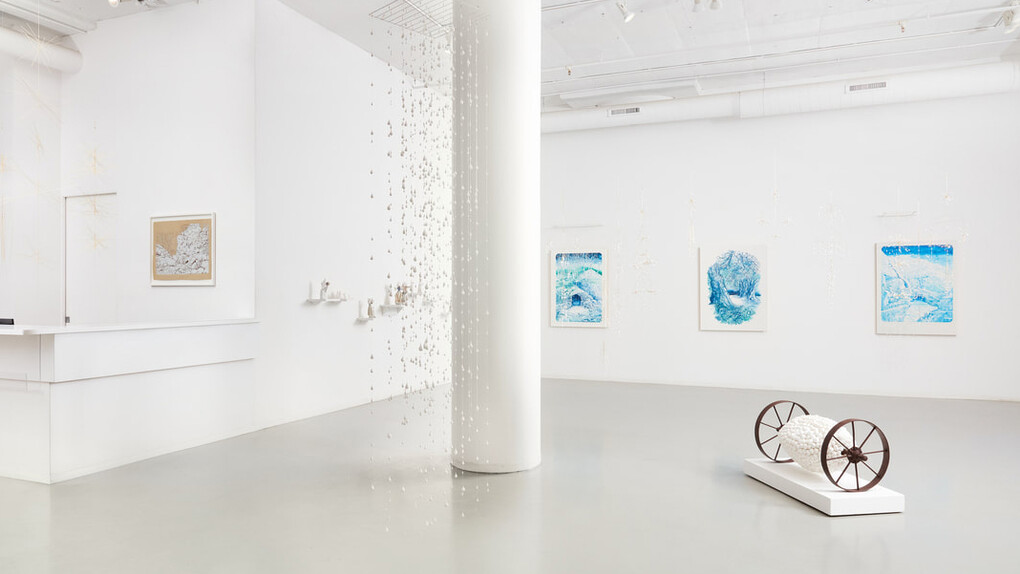 Lora Fosberg, I love it here, let's leave; in search of the hill, exhibition view. Courtesy of Zolla Lieberman Gallery