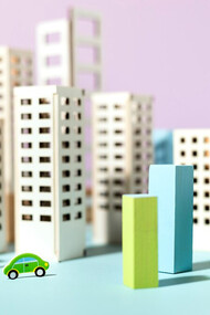 A sustainable, environmentally friendly paper city module, promoting cleanliness and eco-consciousness