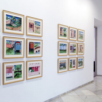 José Manuel Ballester, Decamerón / Divina comedia, vista de exhibición. Cortesía de la Galería Rafael Ortiz
