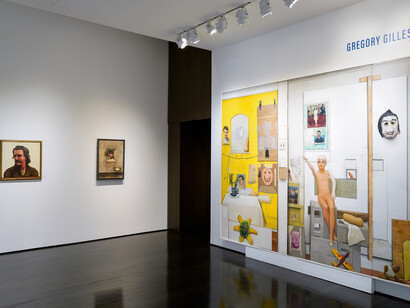 Gregory Gillespie, exhibition view. Courtesy of Forum Gallery