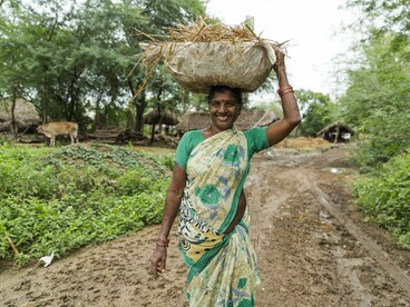 “Todavía hay más de 50 países en todo el mundo que implementan leyes discriminatorias contra las personas afectadas por la lepra”. Alice Cruz, Relatora Especial de Naciones Unidas. Gentileza de Fundación Fontilles, foto de Jordi Pia. Mujer en un poblado rural, distrito de Vizianagaram, Andhra Pradesh, India

