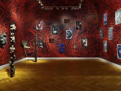 Peter Kogler, Alphabet city, ausstellungsansicht. Mit freundlicher genehmigung des Francisco Carolinum Linz