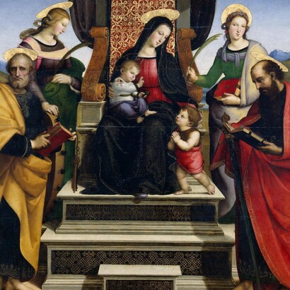 Raffaello, "Pala Colonna", dettaglio, 1503-1505 circa, Metropolitan Museum di New York, USA