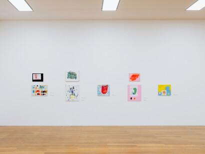 Henrik Olesen and Isidore Isou, Demons are tearing me apart, exhibition view. Courtesy of Kunstmuseum Liechtenstein with Hilti Art Foundation