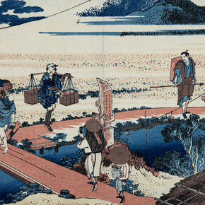 Katsushika Hokusai, Nakahara in Sagami Province (Sōshu Nakahara). Part of the series Thirty-six views of Mount Fuji (detail), 1830-1831. Courtesy of Designmuseum Danmark