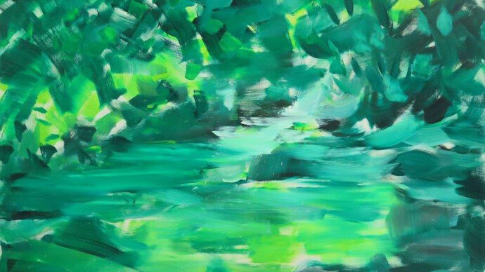 Herbert Brandl, Untitled HB14SOD (detail), 2014. Courtesy of Galeria Filomena Soares 