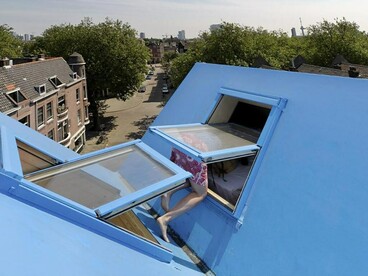 Didden Village in Rotterdam, Netherlands, reimagines rooftop architecture by turning unused space into a private family micro-village