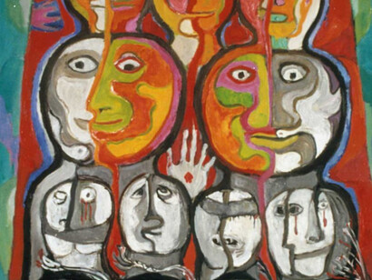 "Etapas Espacio -Temporales", Raquel Forner, 1978, oil on canvas