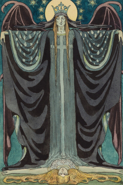 Alexandre Graverol, Illustration pour Alladine et Palomides de Maurice Maeterlinck, 1894. Avec l'aimable autorisation du Maison Hannon 