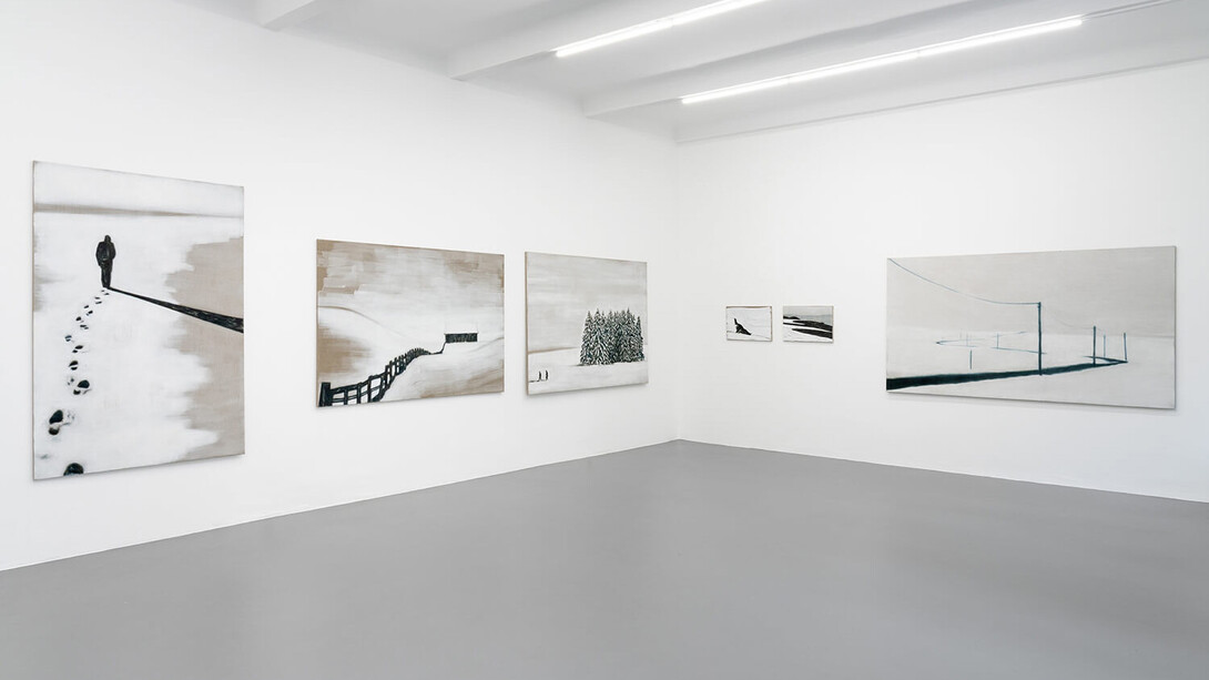 Dieter Mammel, Snow, exhibition view. Courtesy of Galerie Poll