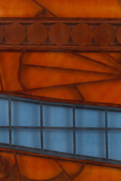 Wyatt Kahn, Red with blue stripe (detail), 2026. Courtesy of Rebecca Camacho Presents