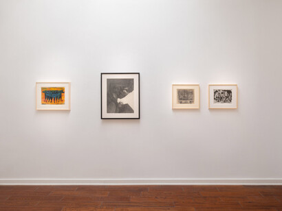 Samella Lewis, The work is never finished: prints, drawings, and paintings, exhibition view. Courtesy of Louis Stern Fine Arts