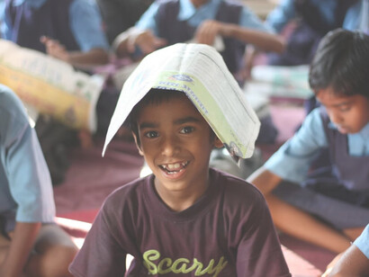 Indian students engaged in classroom activities at school