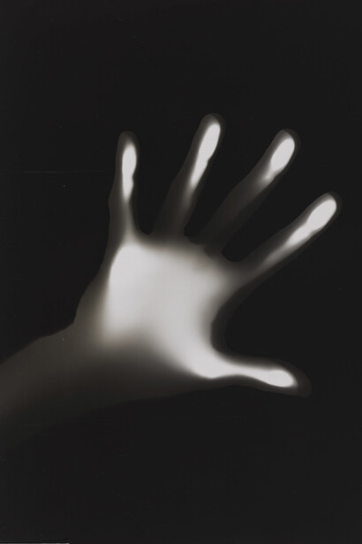 György Kepes, 1906-2001, Hand on Black Ground c. 1939-40, Photograph, gelatin silver print on paper 
30.4 x 25.4 cm, Tate, © estate of György Kepes