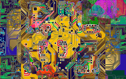 VitaliV, 1957 Cirque du Soleil, 2017, backface acrylic on dibond, 7, 100 x 100cm, courtesy MA Gallery