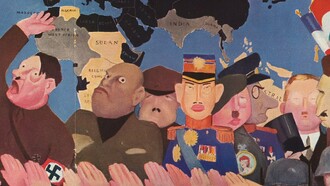 William Cotton, detalle de "Portadores de la nueva plaga negra", ilustración, 1938